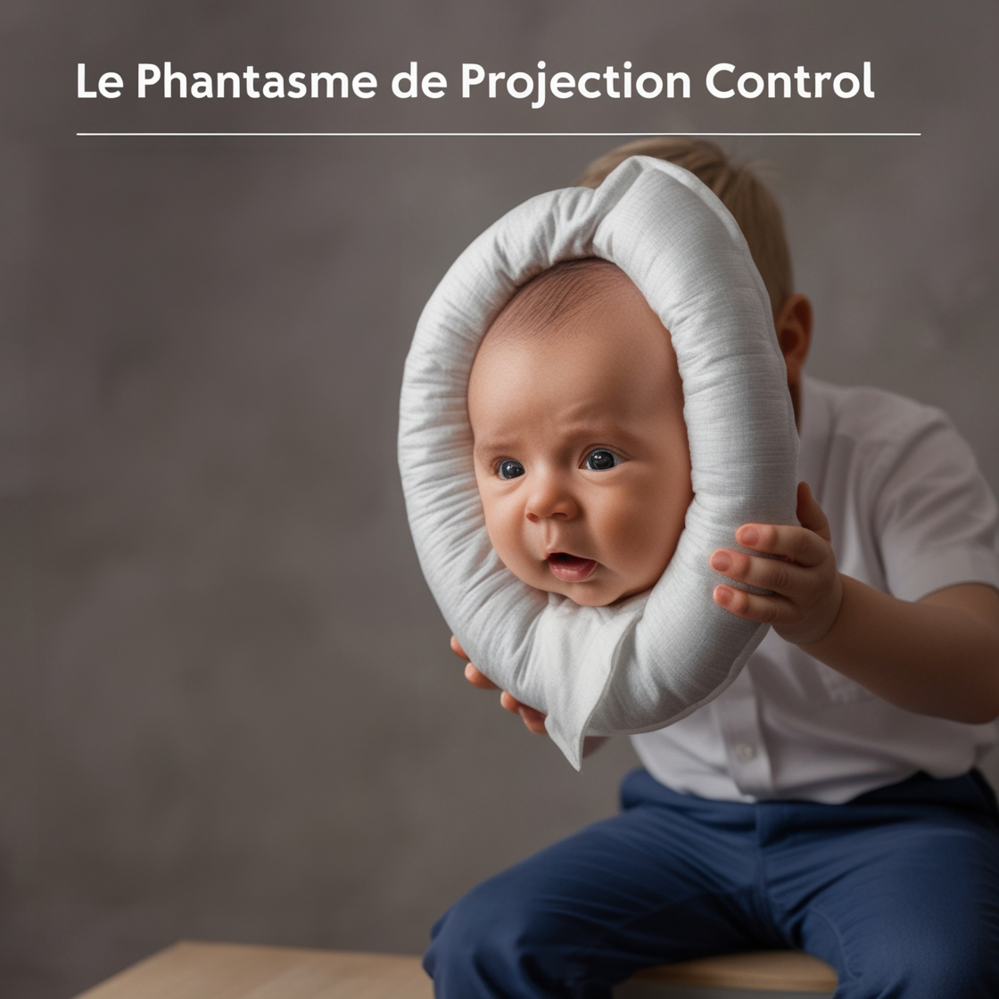 "Illustration symbolique représentant le phantasme de projection contrôle dans le développement psychologique des enfants