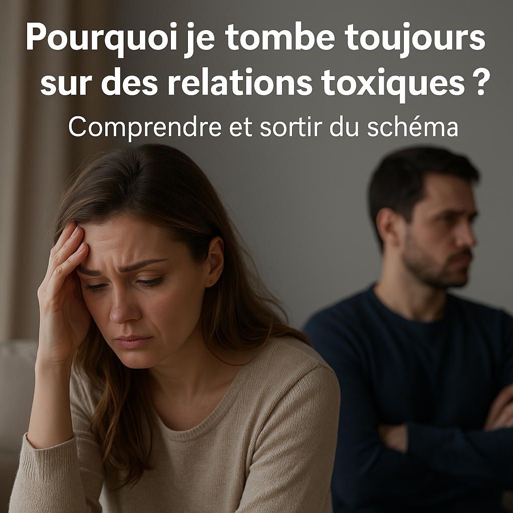 Femme triste et homme distant illustrant une relation toxique