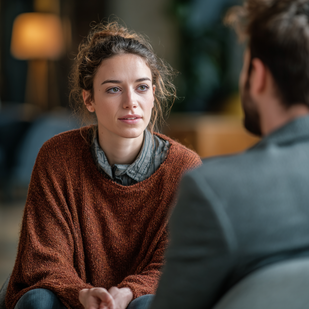Écoute active, séance de conseil, soutien empathique, accompagnement professionnel