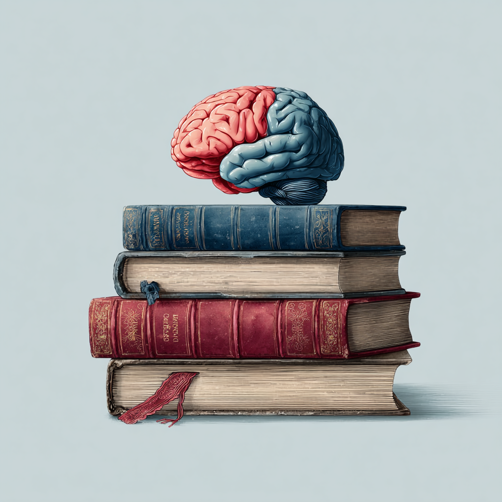 Manuels de psychologie, formation en santé mentale, illustration du cerveau