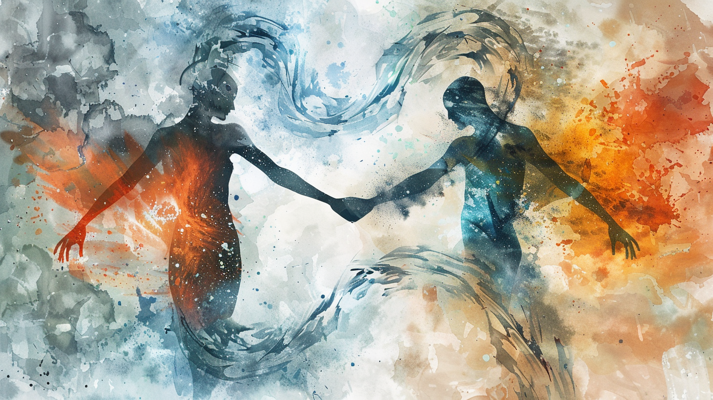 Illustration du cycle d'escalade émotionnelle entre attachement anxieux et évitant